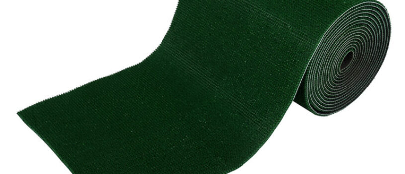 Коврик-дорожка 0,90*15 м ТРАВКА на противоскользящей  основе темно-зеленый рул VORTEX/1